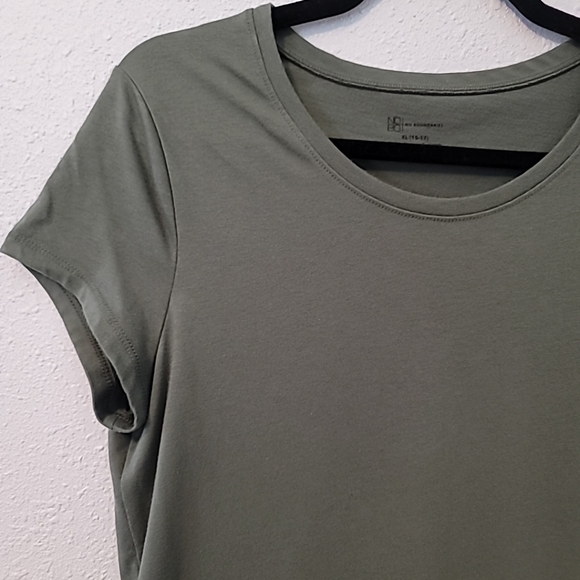 NOBO Olive Green Scoop Neck T-Shirt Sz XL (15-17) - Picture 4 of 11